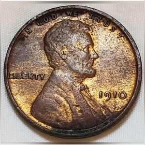 Vintage 1910 Lincoln Wheat Penny